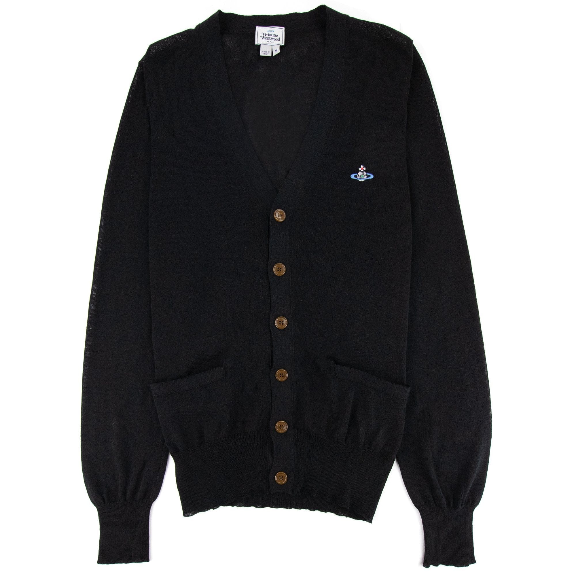 Vivienne Westwood Orb Logo Knitted Cardigan Black