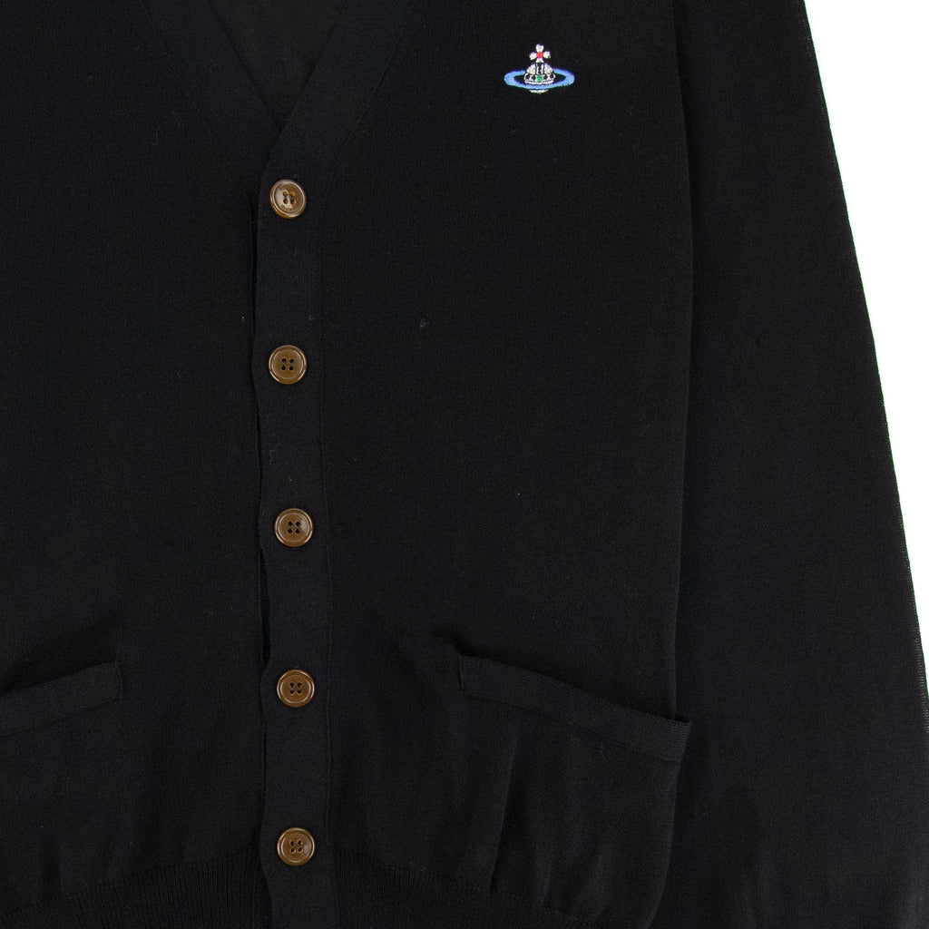 Vivienne Westwood Orb Logo Knitted Cardigan Black