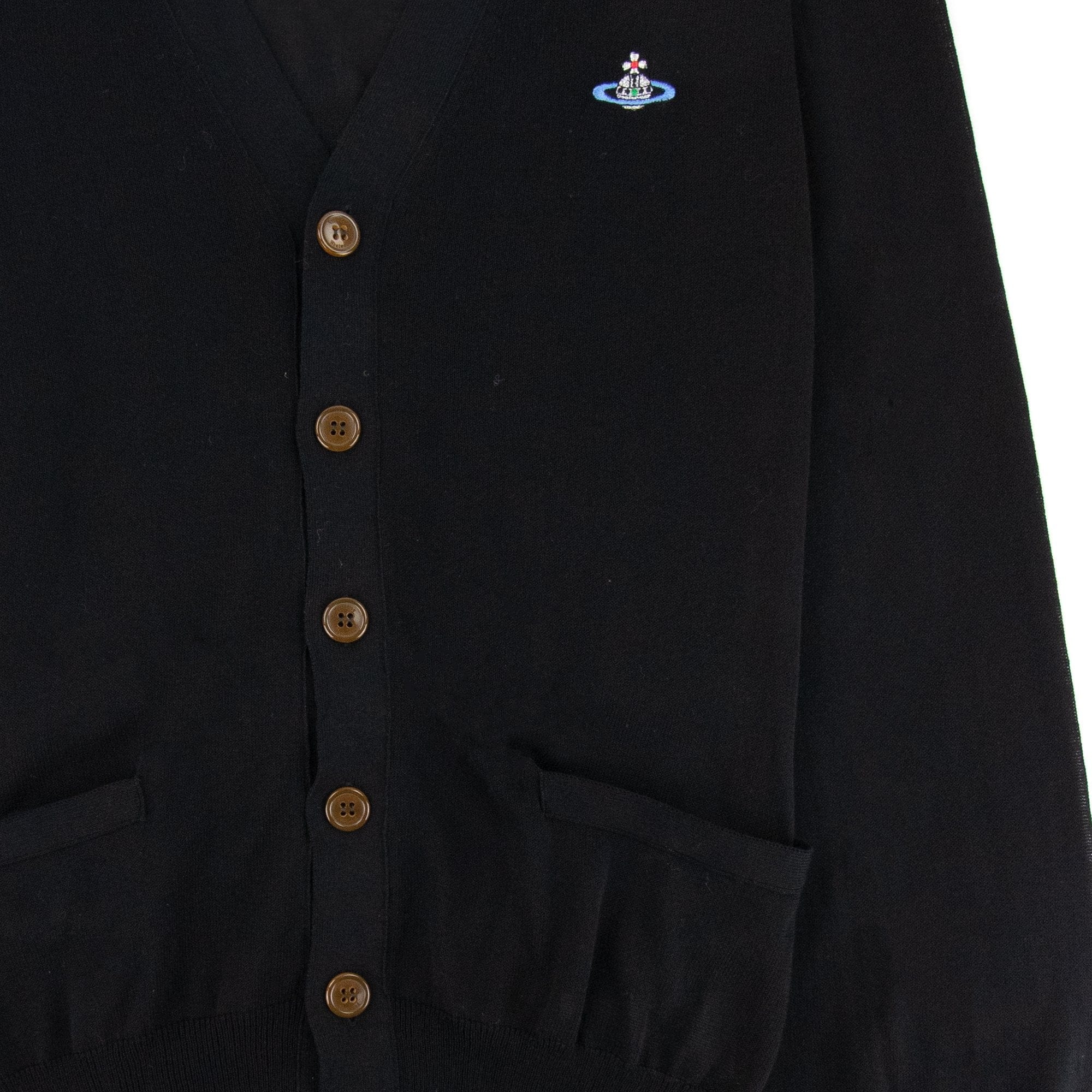 Vivienne Westwood Orb Logo Knitted Cardigan Black