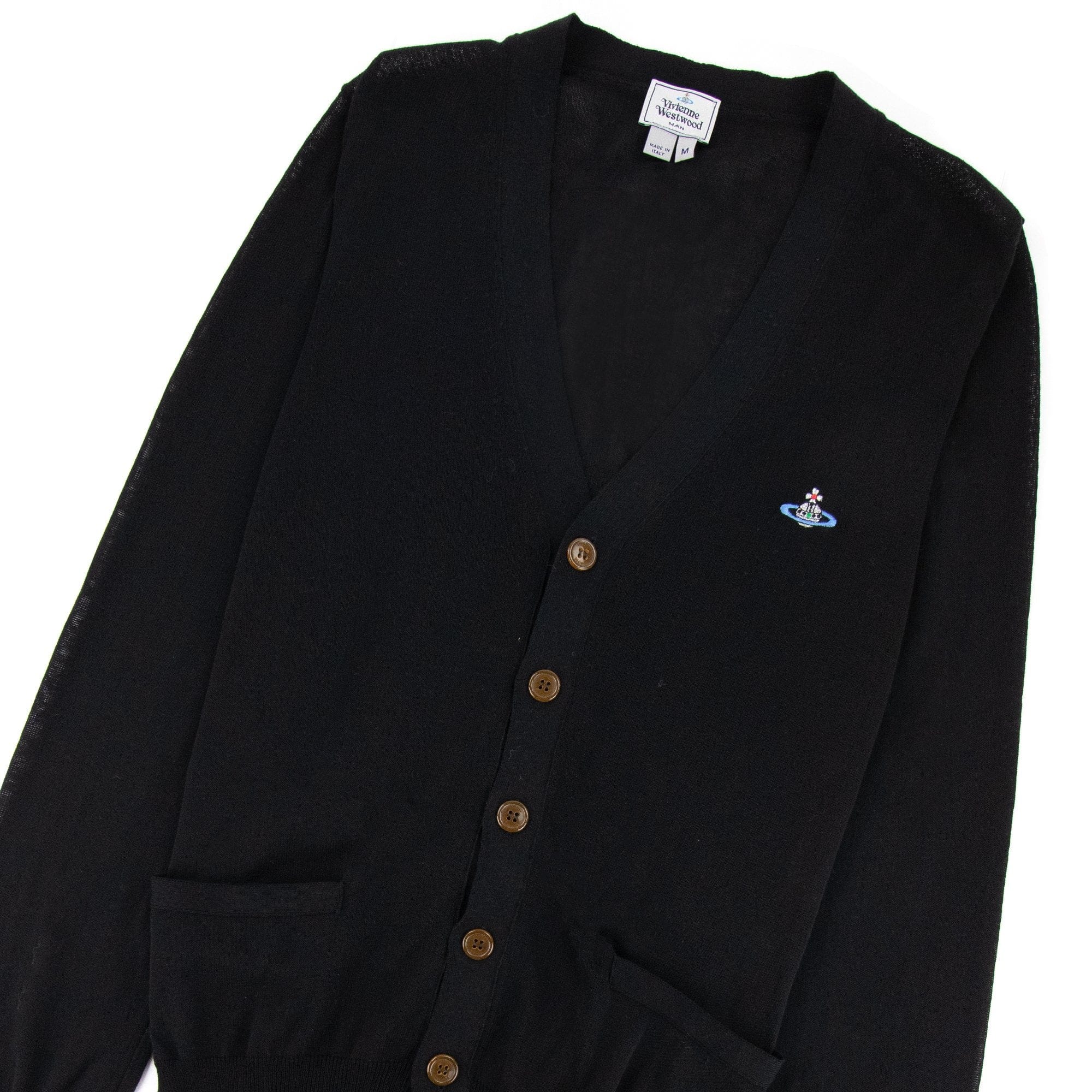 Vivienne Westwood Orb Logo Knitted Cardigan Black