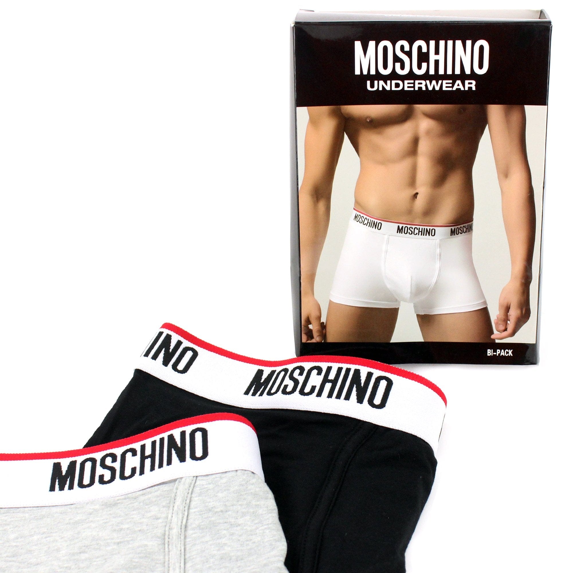 Moschino Underwear Logo Set Of 2 Boxer Shorts Grey/black