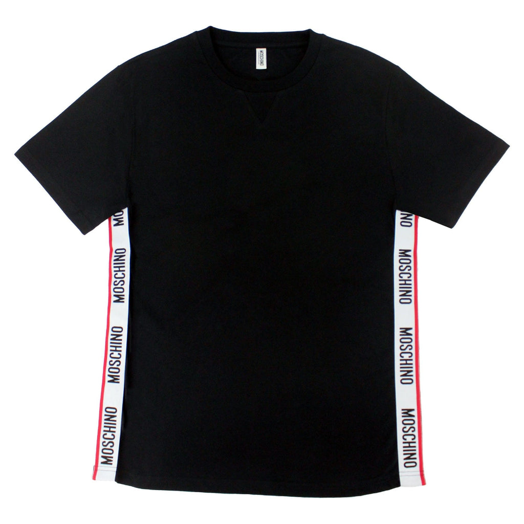 Moschino Underwear Side Tape Logo T Shirt Black 0555
