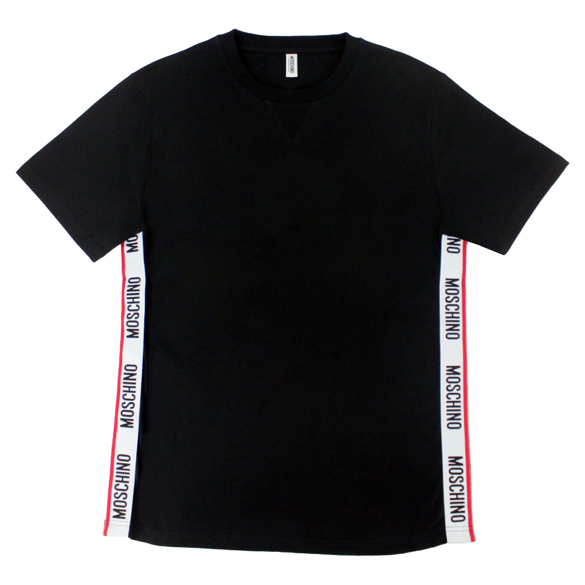 Moschino Underwear Side Tape Logo T Shirt Black 0555