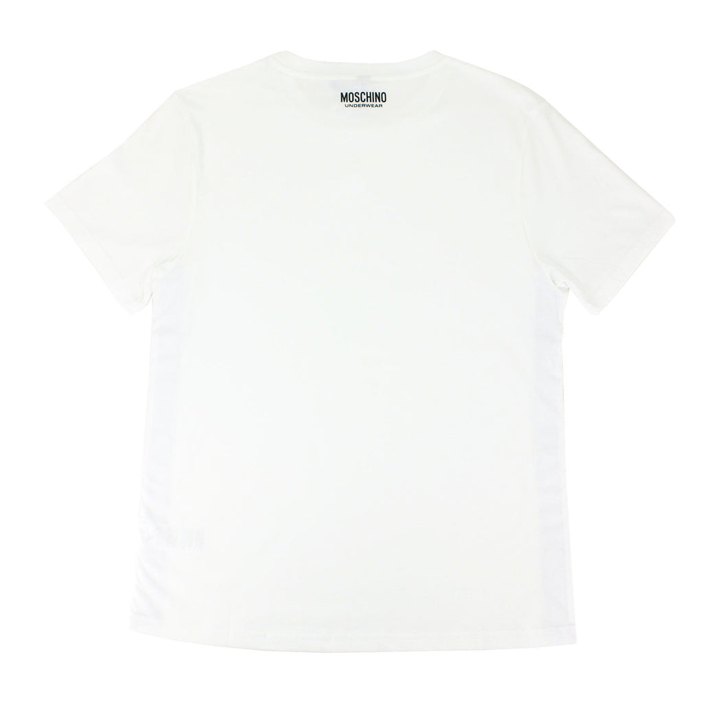 Moschino Underwear Side Tape Logo T Shirt White 0001