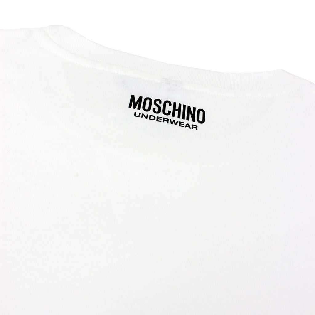 Moschino Underwear Side Tape Logo T Shirt White 0001