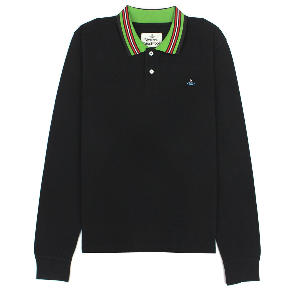 Vivienne Westwood Ls Polo Stripe Collar Black