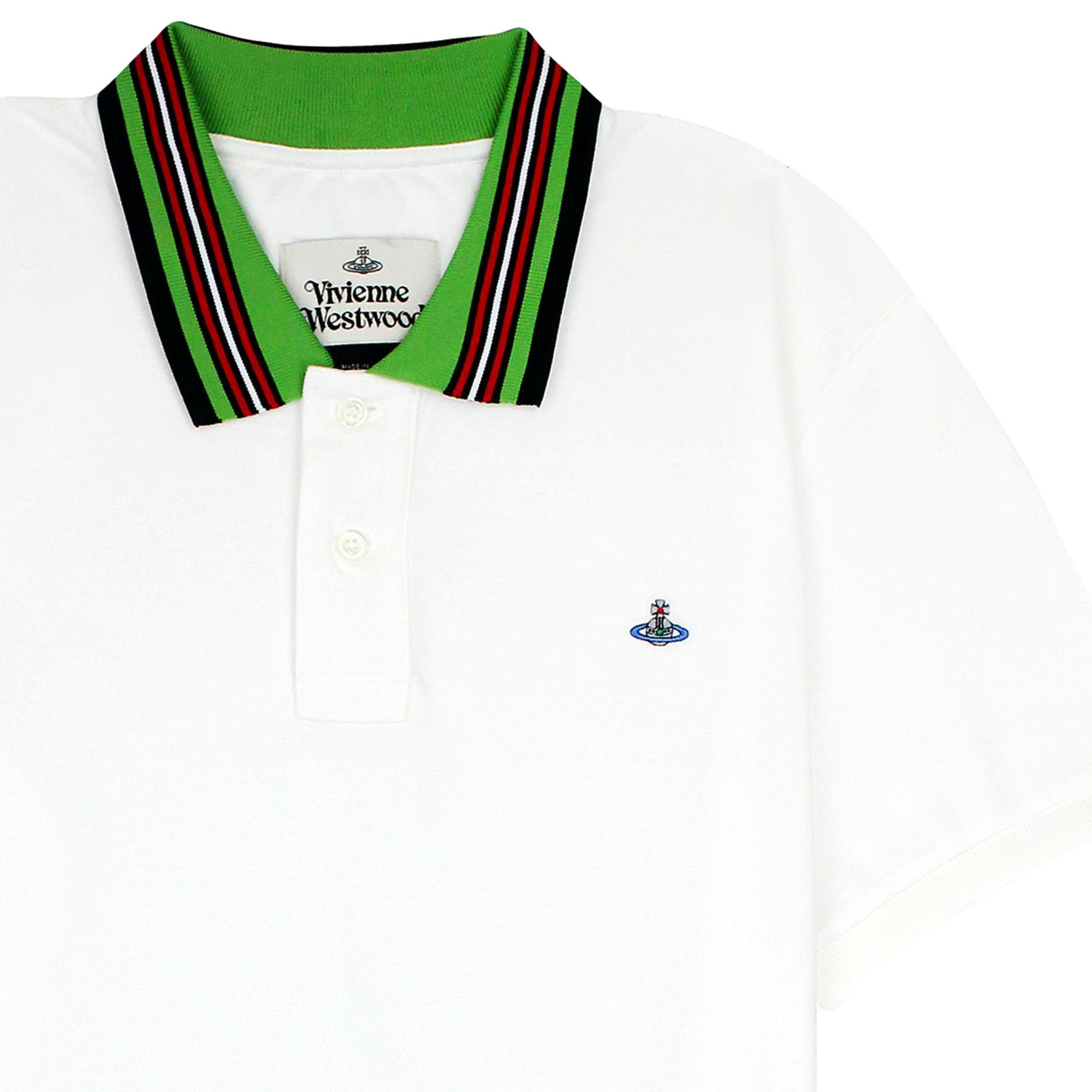 Vivienne Westwood Classic Polo Stripe Collar White