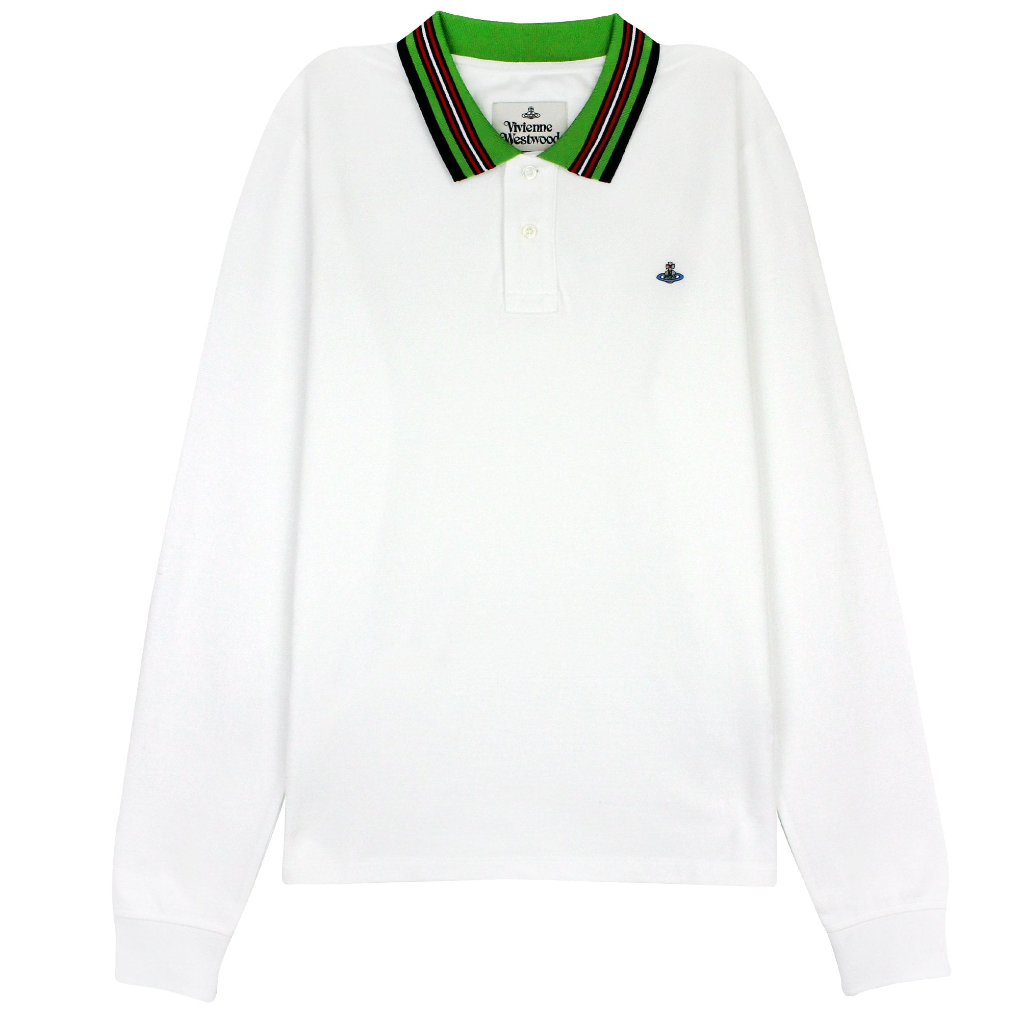 Vivienne Westwood Ls Polo Stripe Collar White
