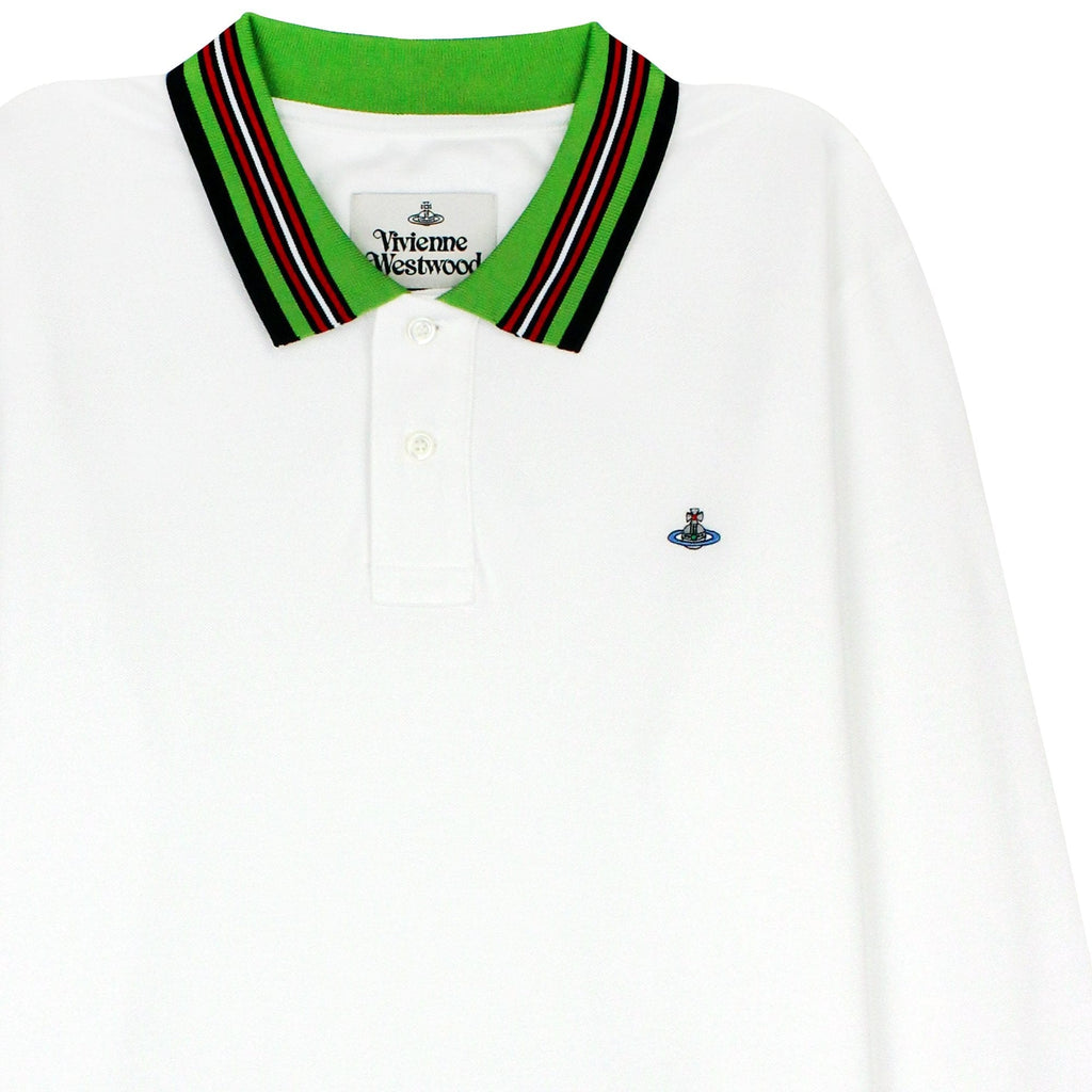 Vivienne Westwood Ls Polo Stripe Collar White