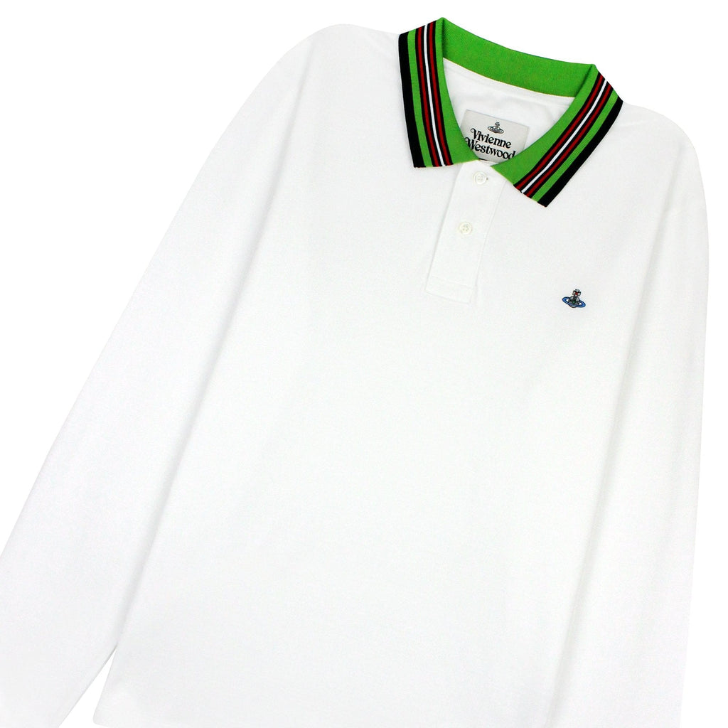 Vivienne Westwood Ls Polo Stripe Collar White