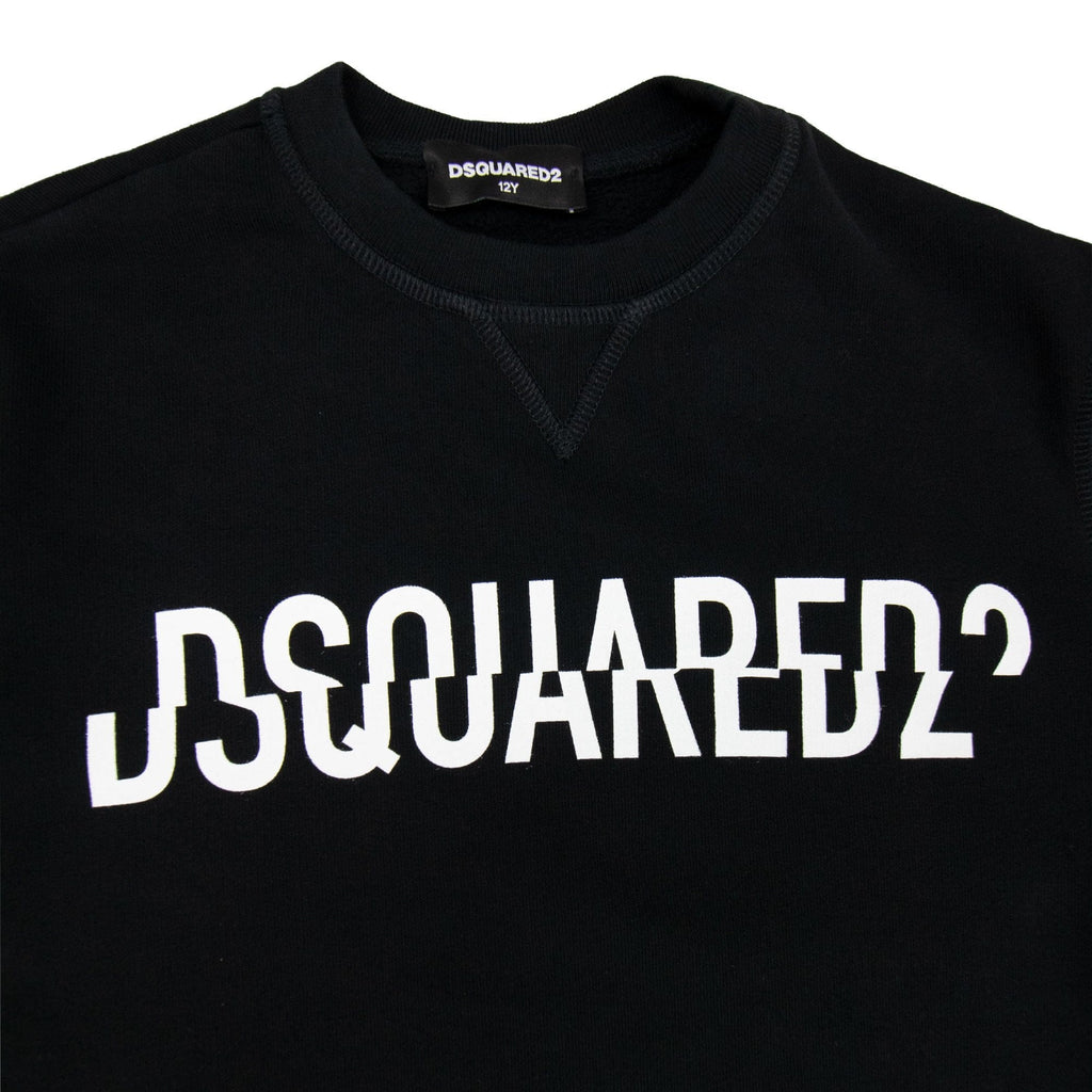 Dsquared2 Kids Dsquared Interrupted Sweatshirt Black