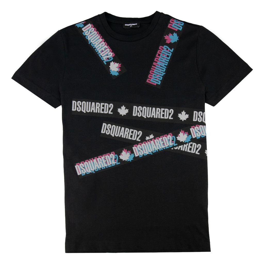 Dsquared2 Kids Logo Banner Tshirt Black