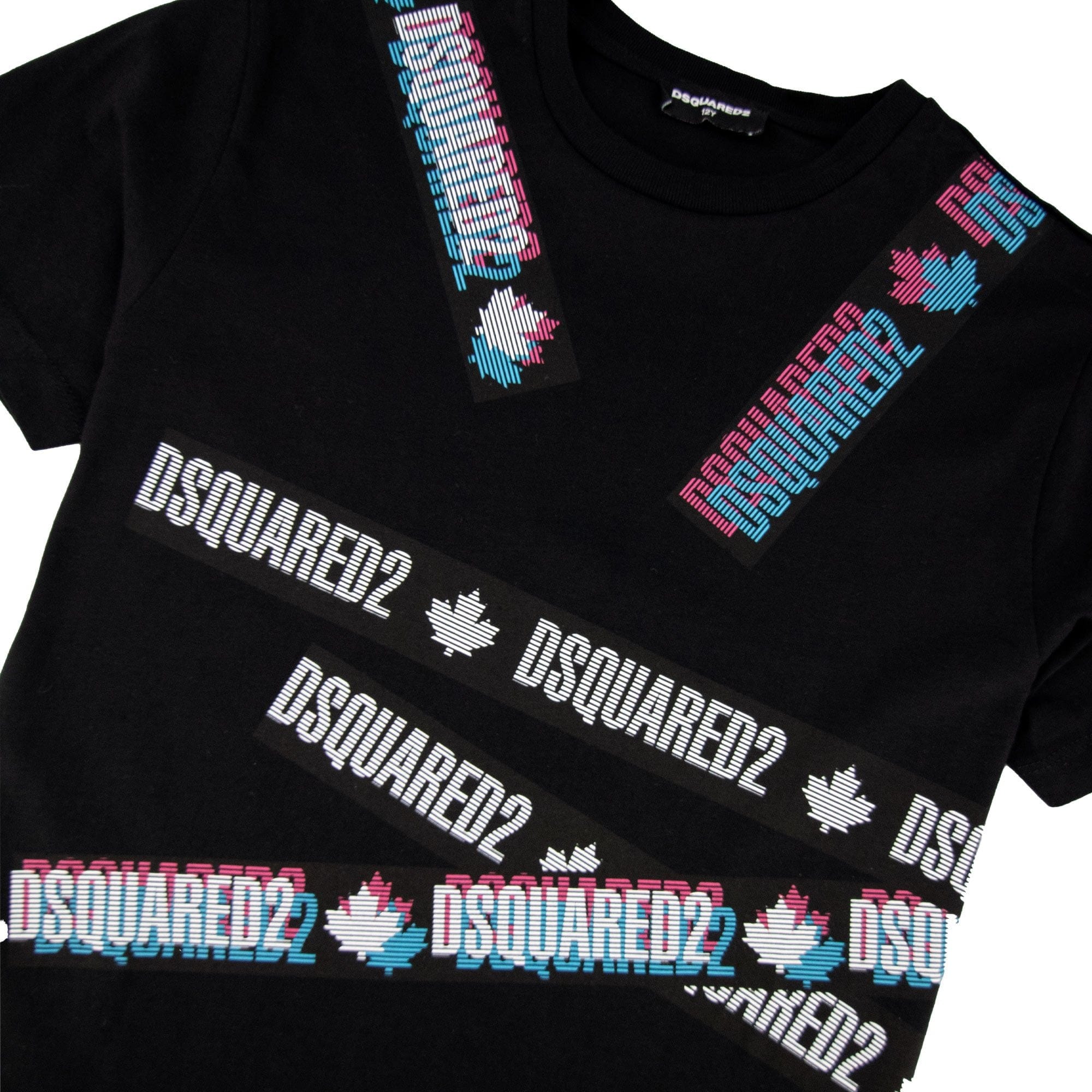 Dsquared2 Kids Logo Banner Tshirt Black