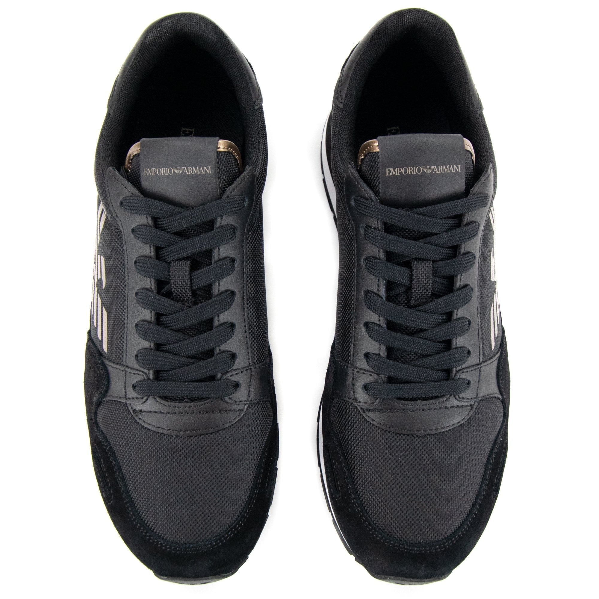 Emporio Armani Cordura Inserts Side Logo Trainers Black