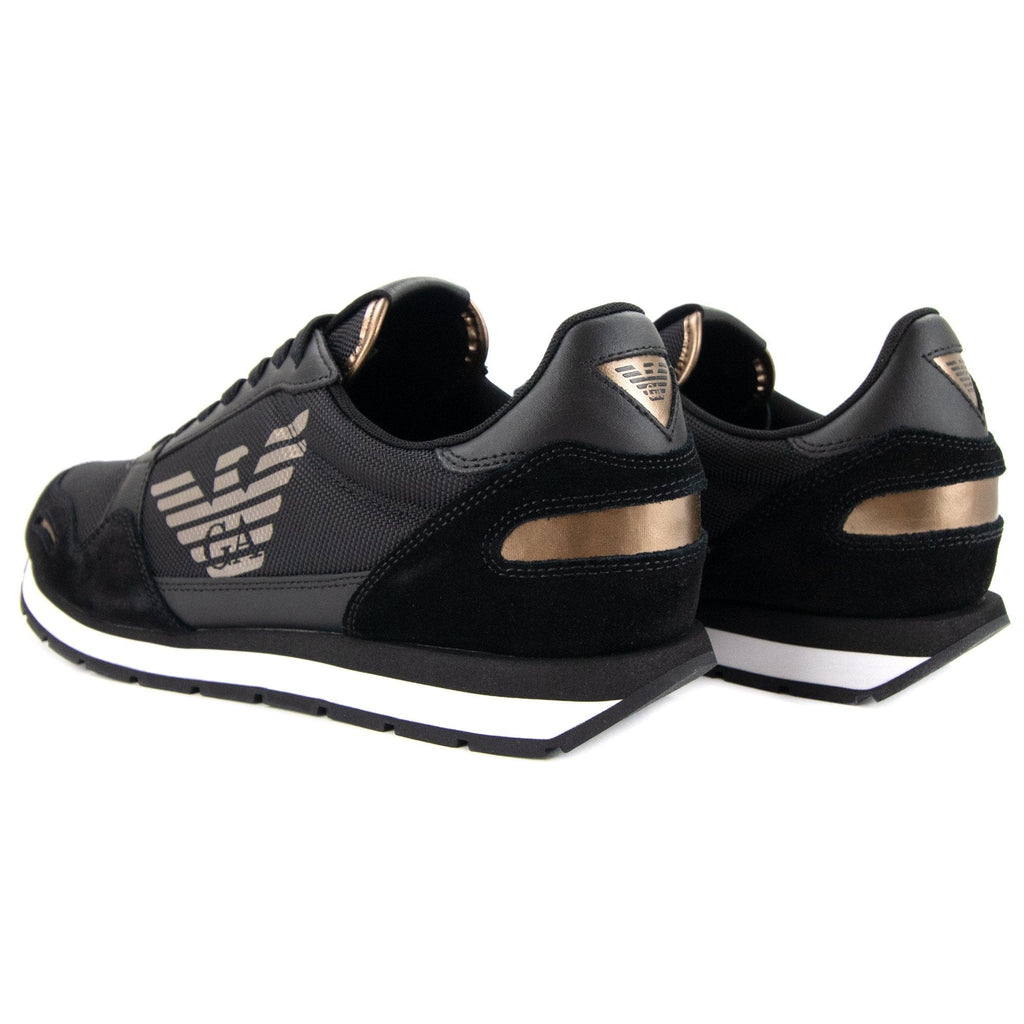 Emporio Armani Cordura Inserts Side Logo Trainers Black