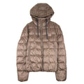 Dolce & Gabbana Logo Hooded Puffa Jacket Brown