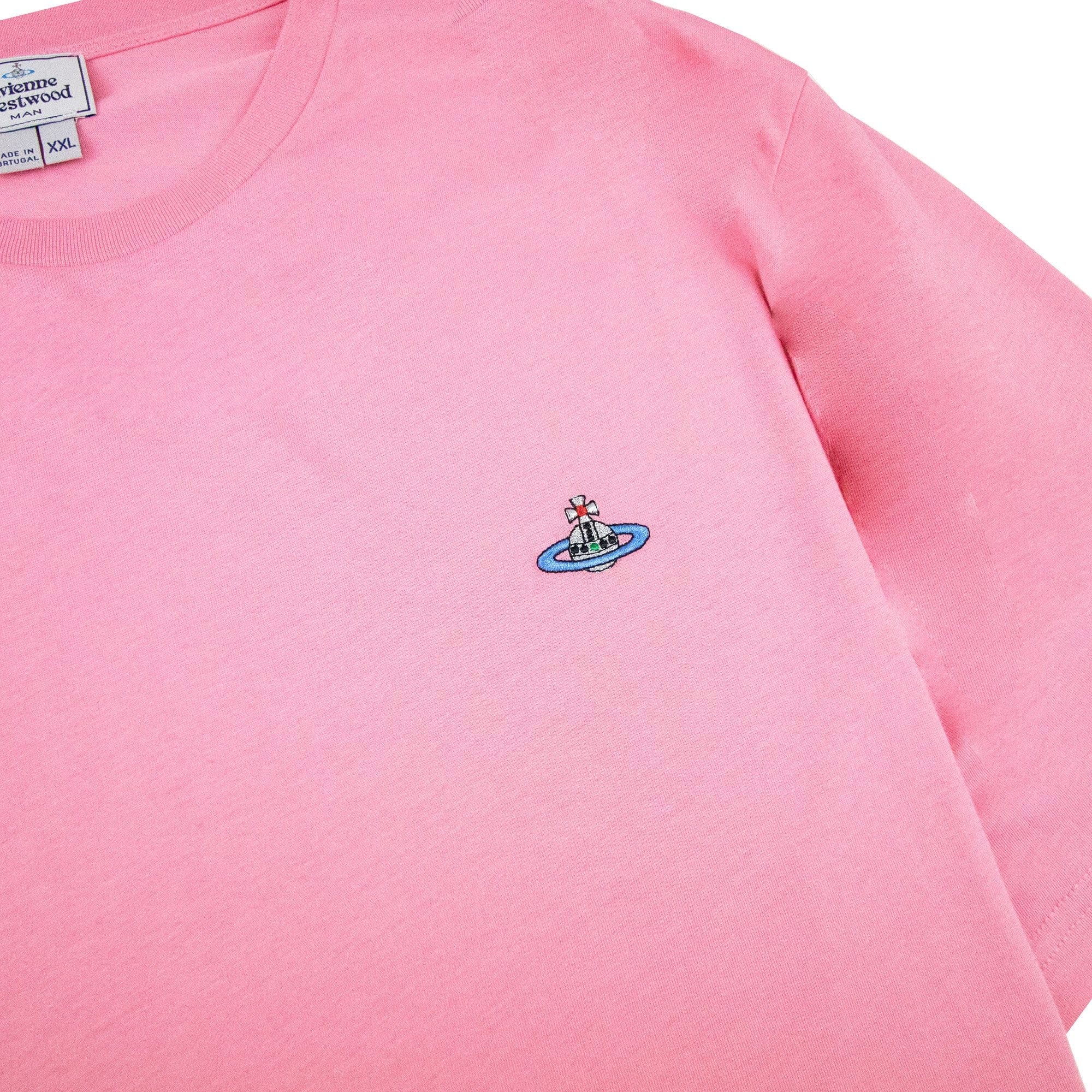 Vivienne Westwood Embroidered Logo T Shirt Pink