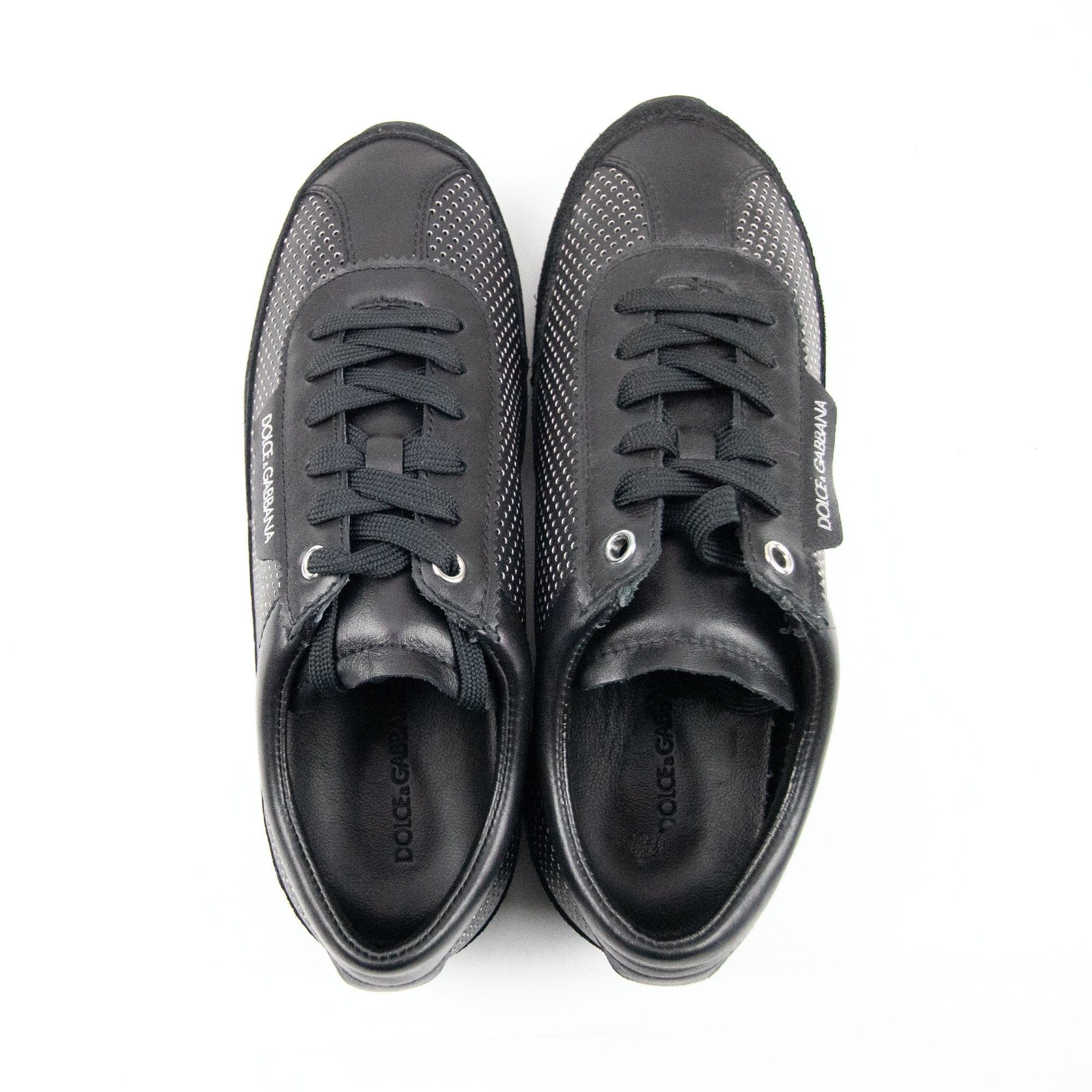 Dolce & Gabbana Perforated Leather Sneakers Black