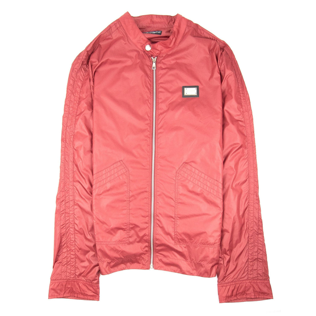 Dolce & Gabbana Light Weight Metal Logo Jacket Red