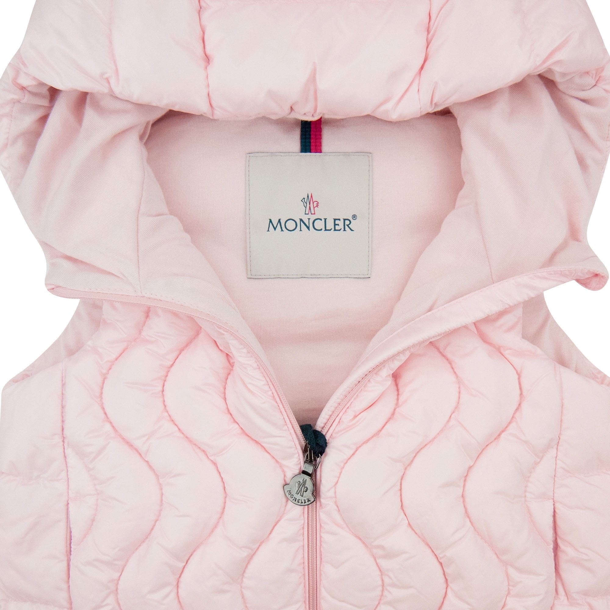 Moncler Junior Quitta Hooded Gilet Pink