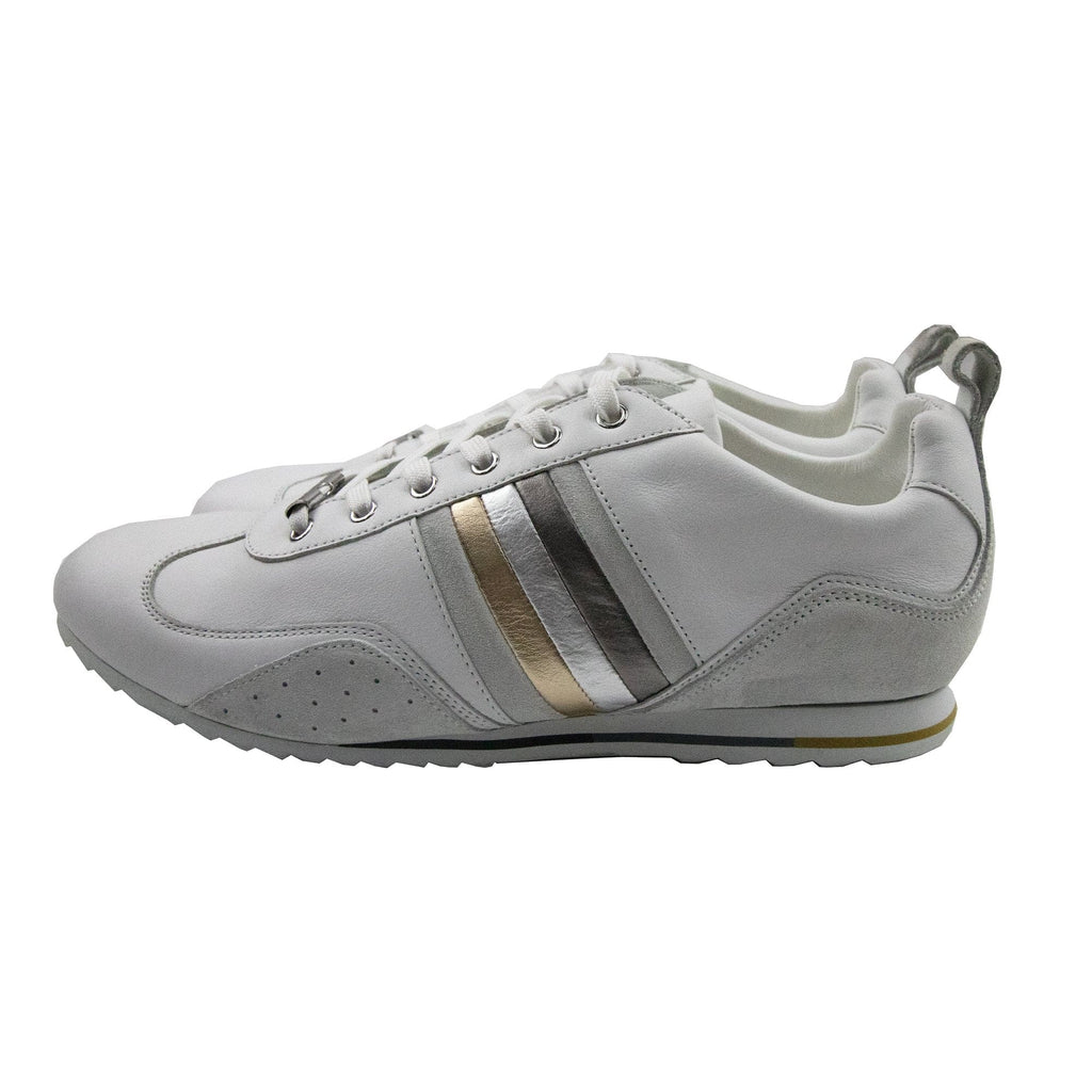 Dolce & Gabbana Suede Detail Leather Trainer White