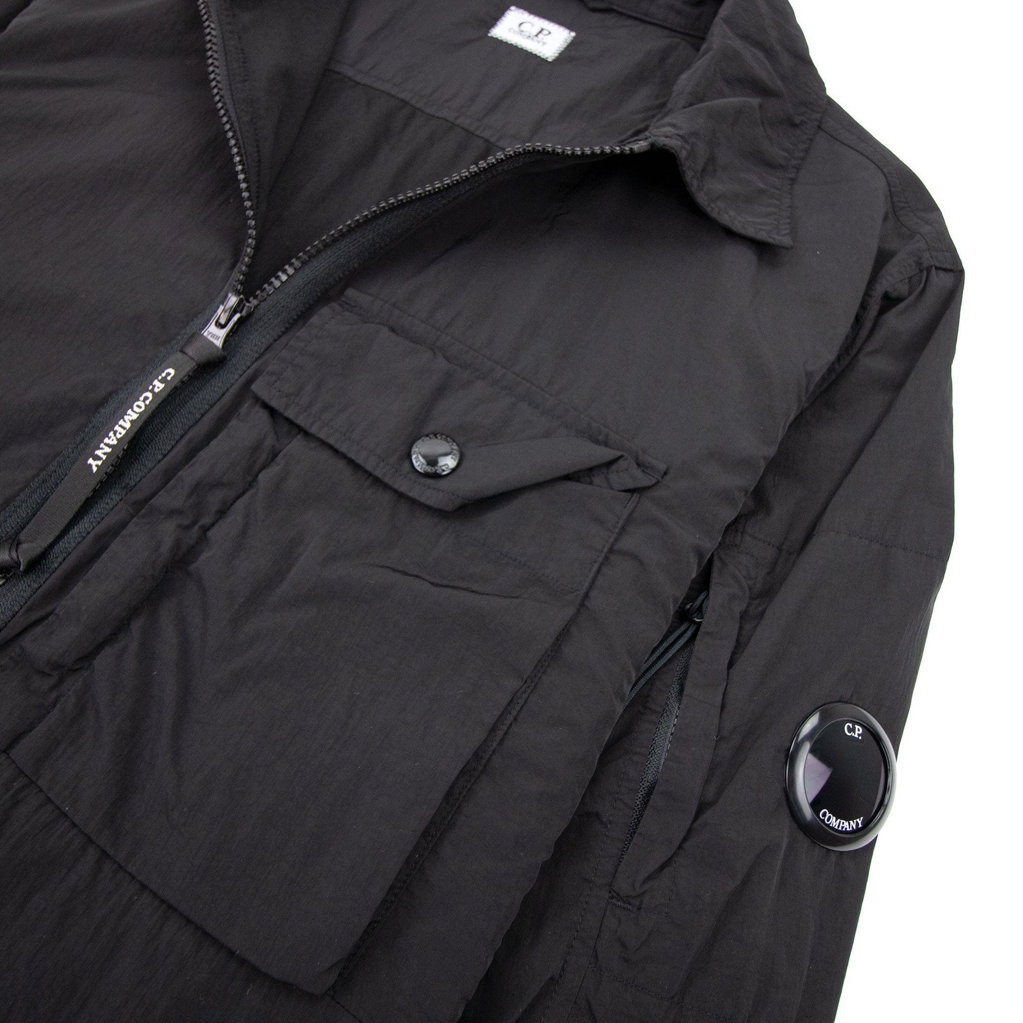 C.P. Company Arm Lens Nylon Overshirt Black 999