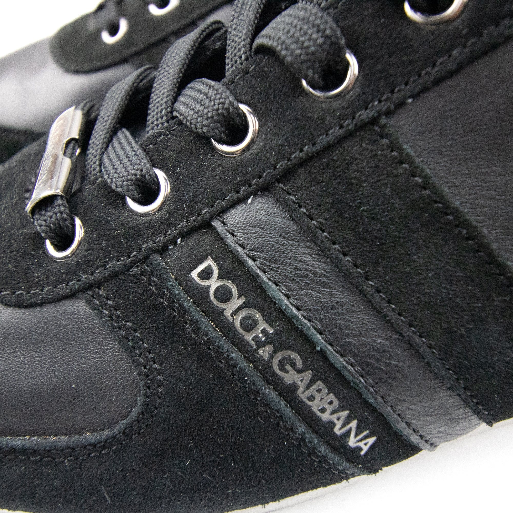 Dolce & Gabbana Low Top Leather Sneakers Black