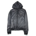 Dolce & Gabbana Metal Logo Padded Hooded Jacket Black