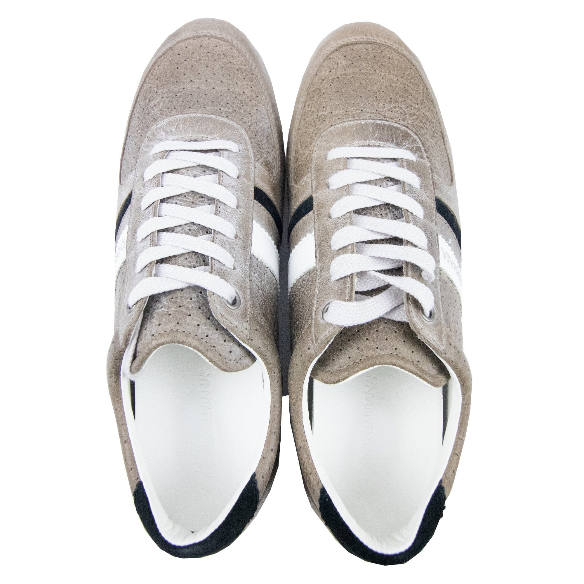 Dolce & Gabbana Vintage Leather Sneakers Ecru