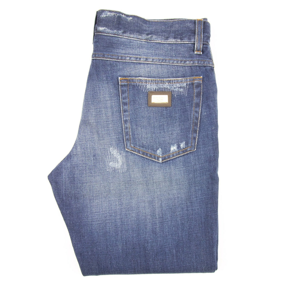 Dolce & Gabbana Classic 18 Ripped Jeans Dark Blue
