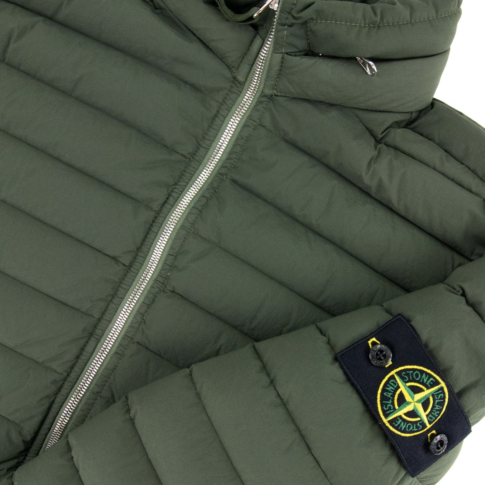 Stone Island Loom Woven Down Chambers Jacket Khaki V0059