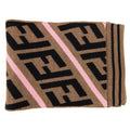Fendi Kids FF Logo Knitted Scarf Rococo Zucca