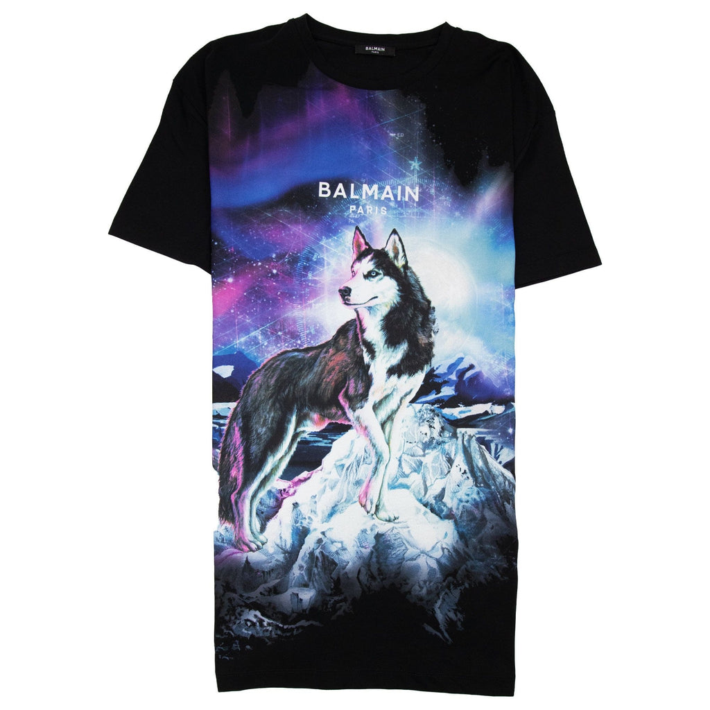 Balmain Oversized Lone Wolf T-Shirt Black