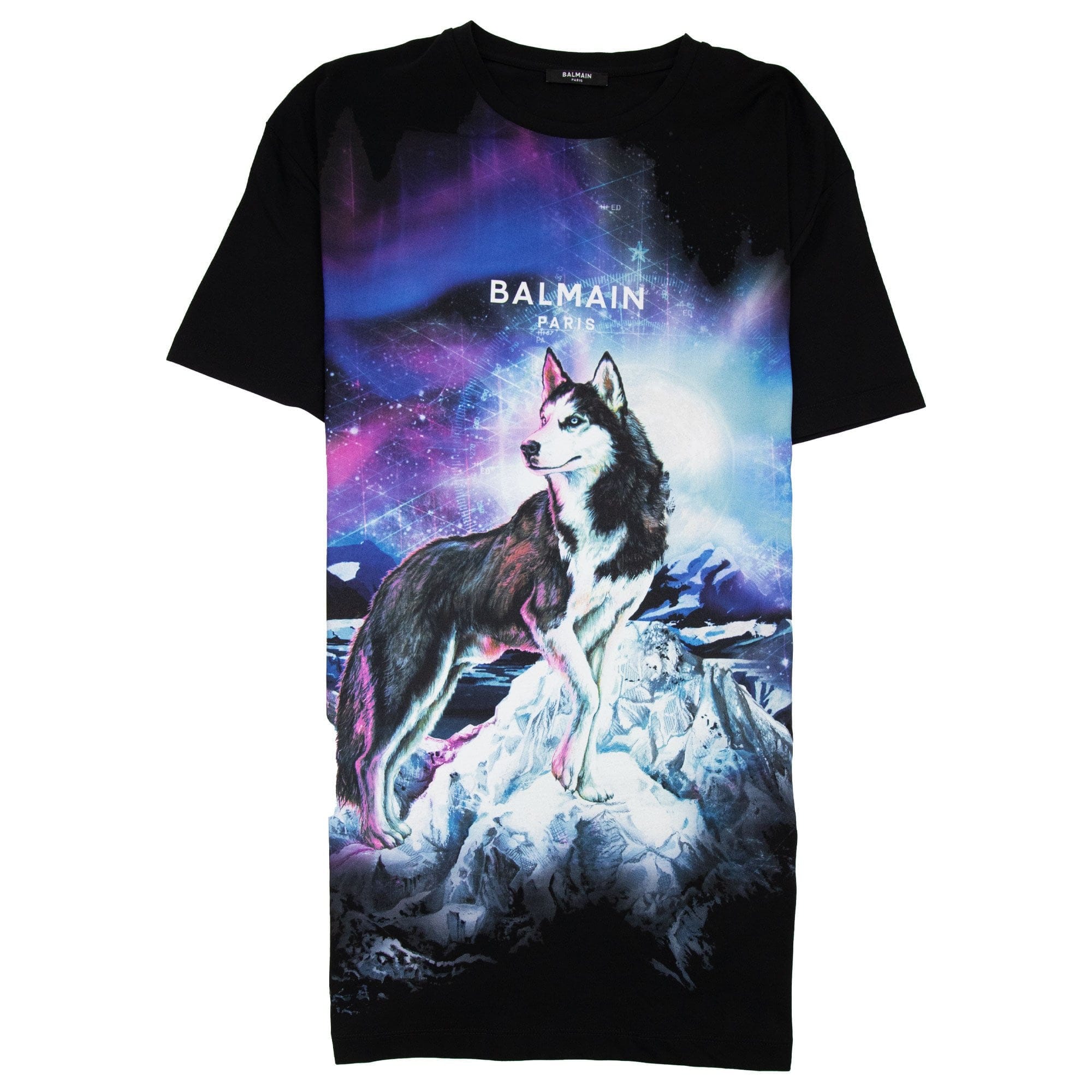 Balmain Oversized Lone Wolf T-Shirt Black