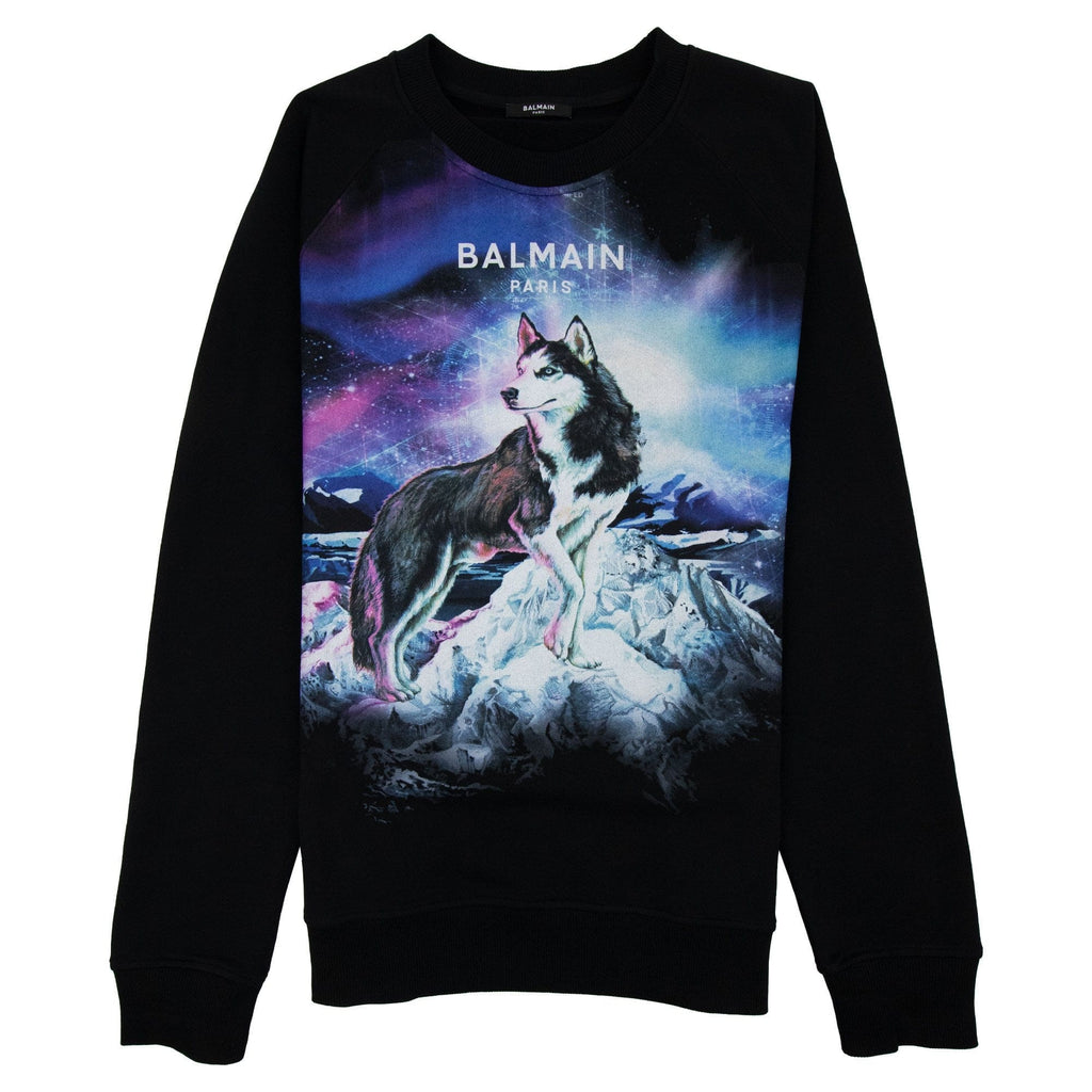 Balmain Lone Wolf Sweatshirt Black