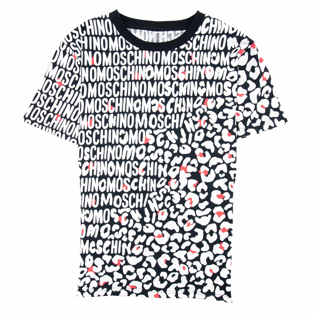 Moschino Underwear Leopard Print T Shirt White/black 5118
