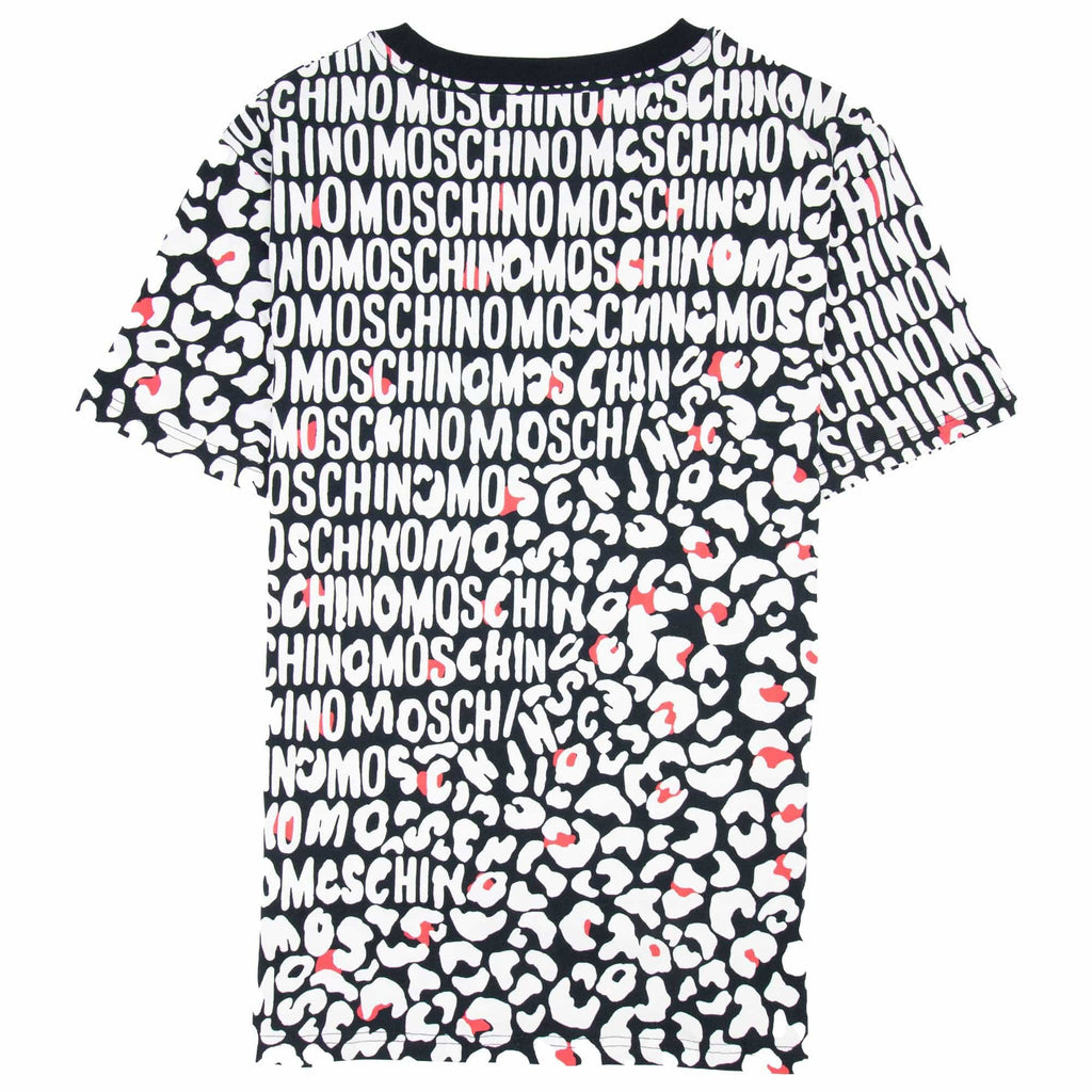 Moschino Underwear Leopard Print T Shirt White/black 5118