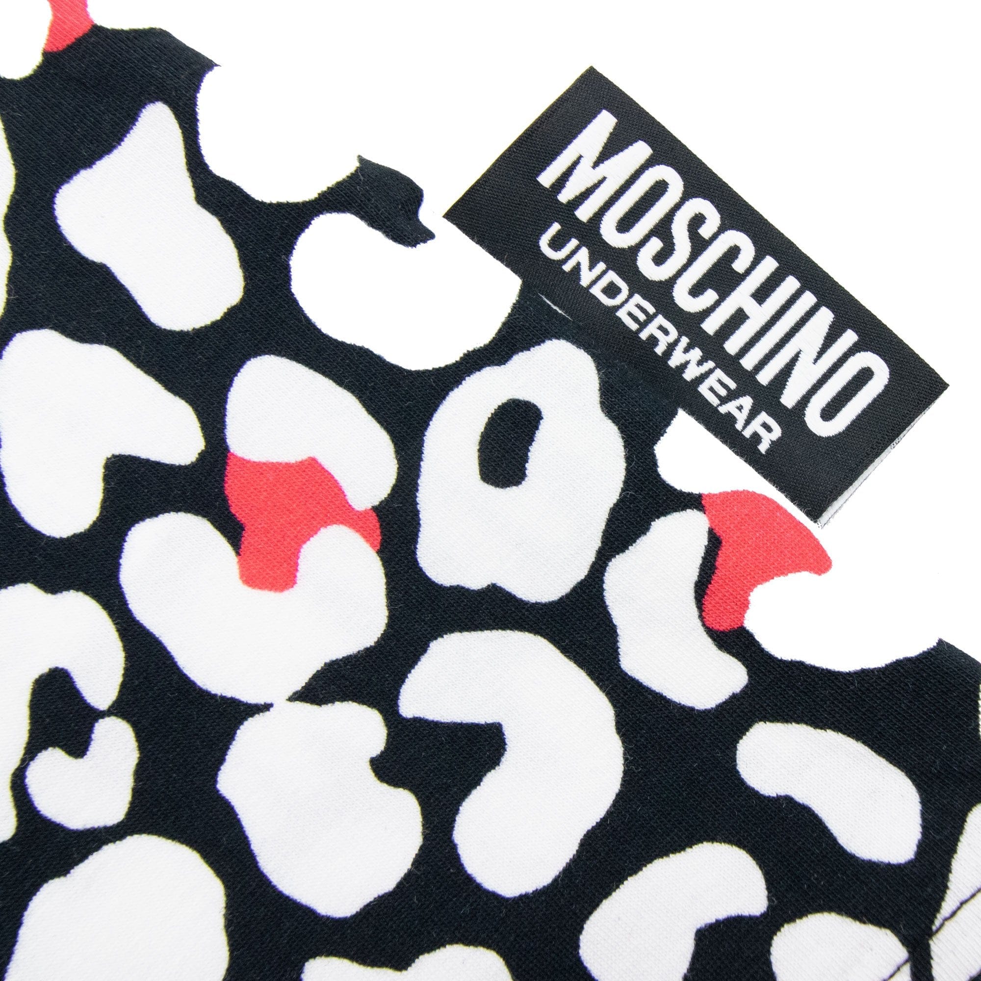 Moschino Underwear Leopard Print T Shirt White/black 5118
