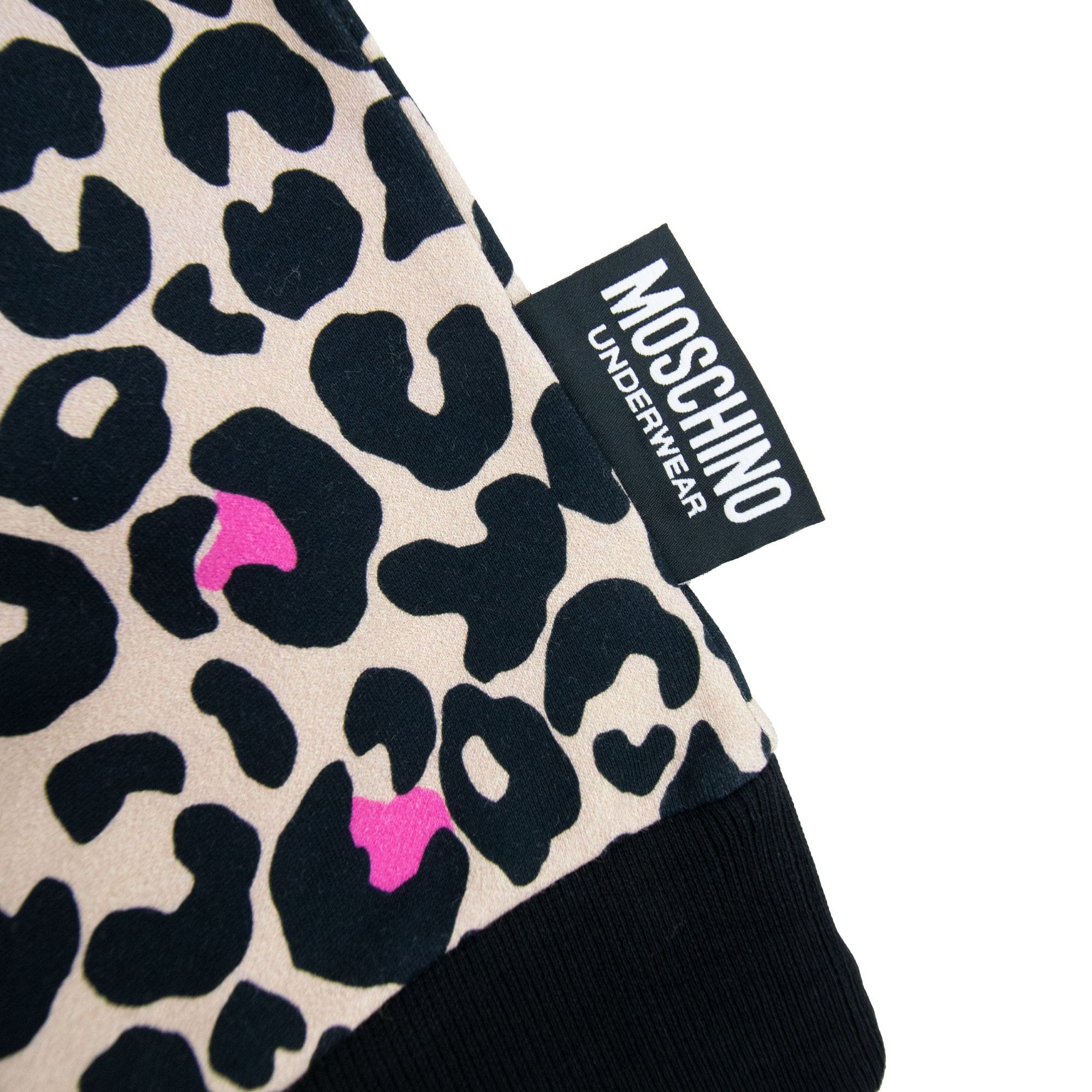 Moschino Underwear Leopard Print Crew Neck Sweatshirt Camel/black 1003