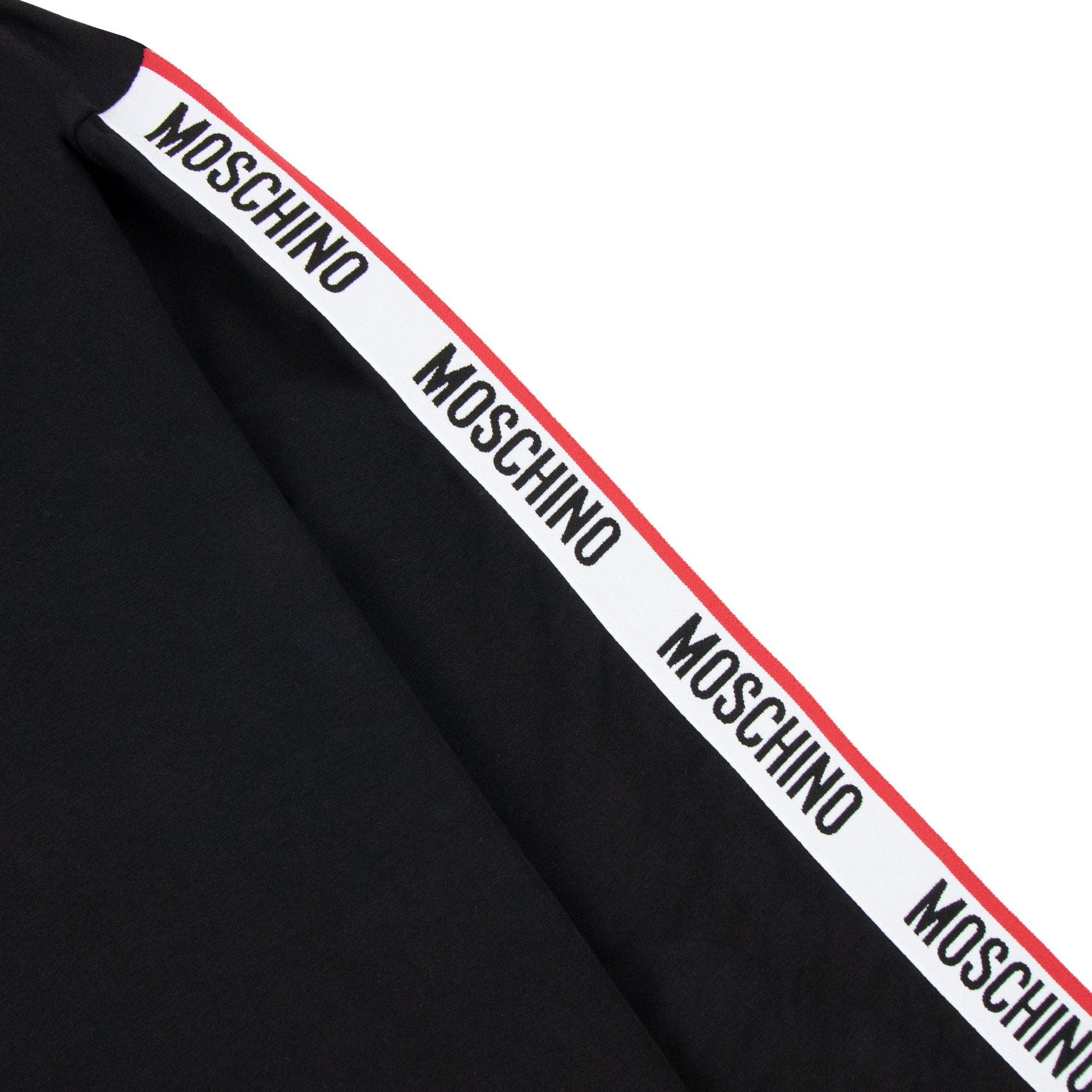 Moschino Underwear Tape Logo Crew Neck Sweatshirt Black 0555