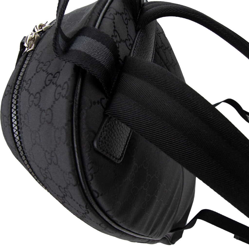 Gucci Logo Print Monogram Backpack Black 8615