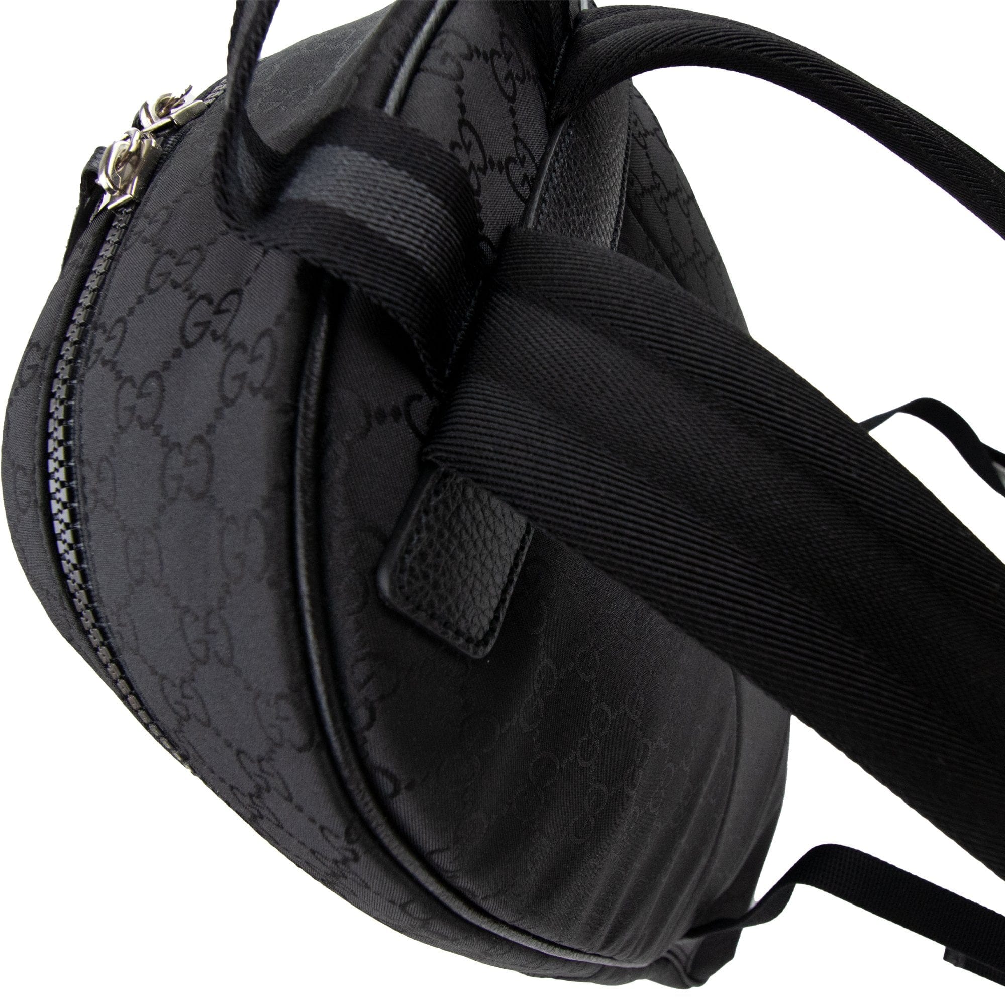 Gucci Logo Print Monogram Backpack Black 8615
