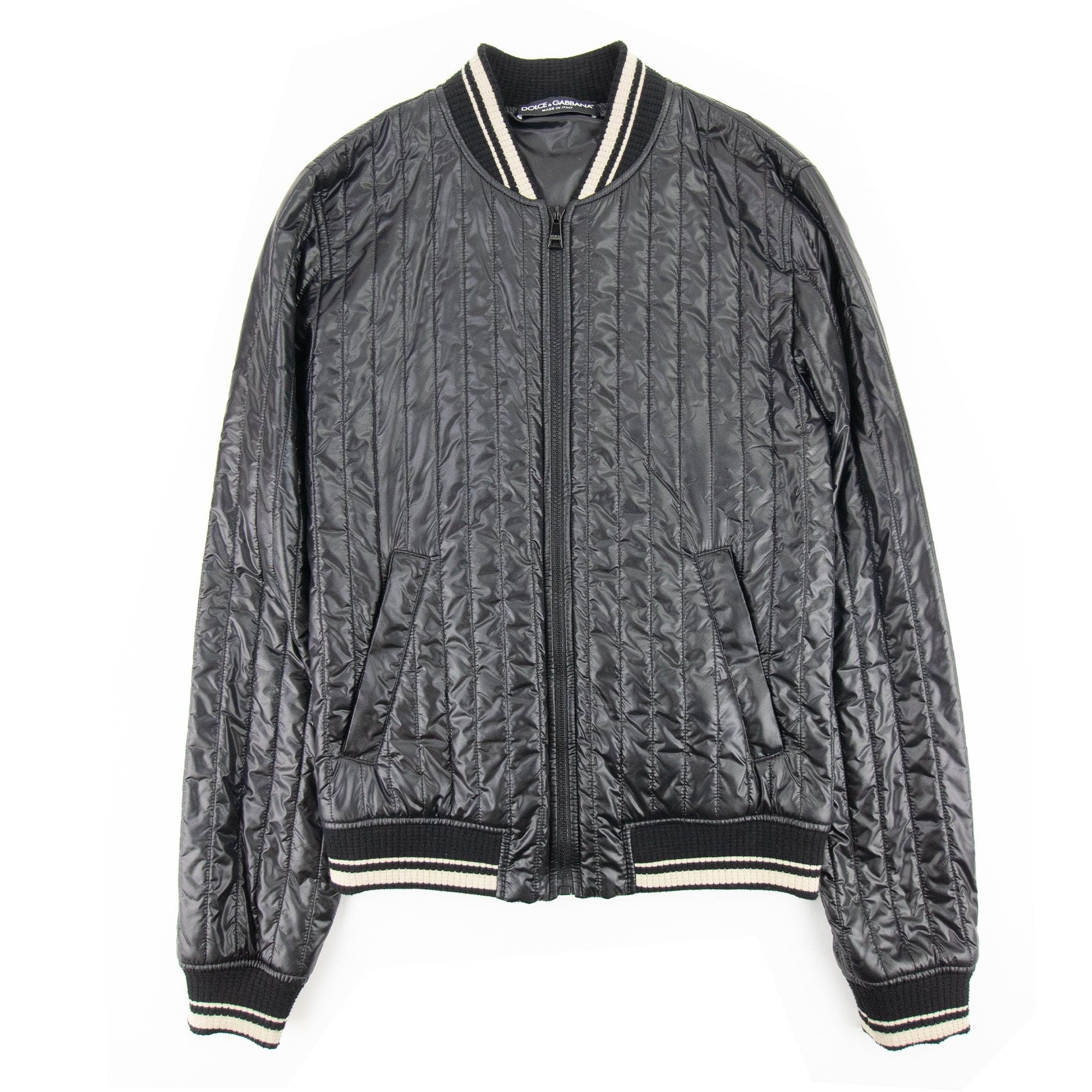 Dolce & Gabbana Light Weight Back Logo Bomber Jacket Black