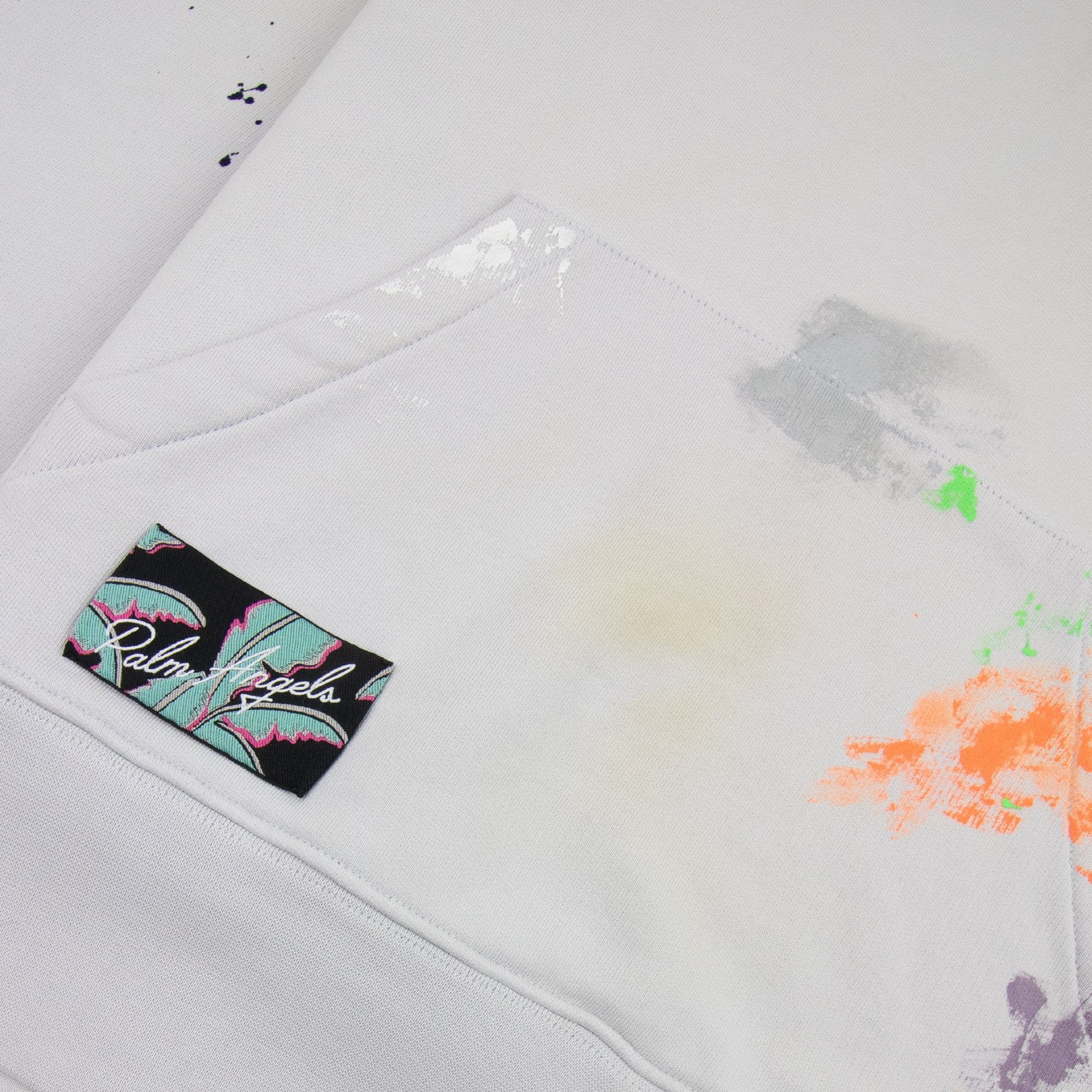 Palm Angels Palm Tree Paint Hoody Grey