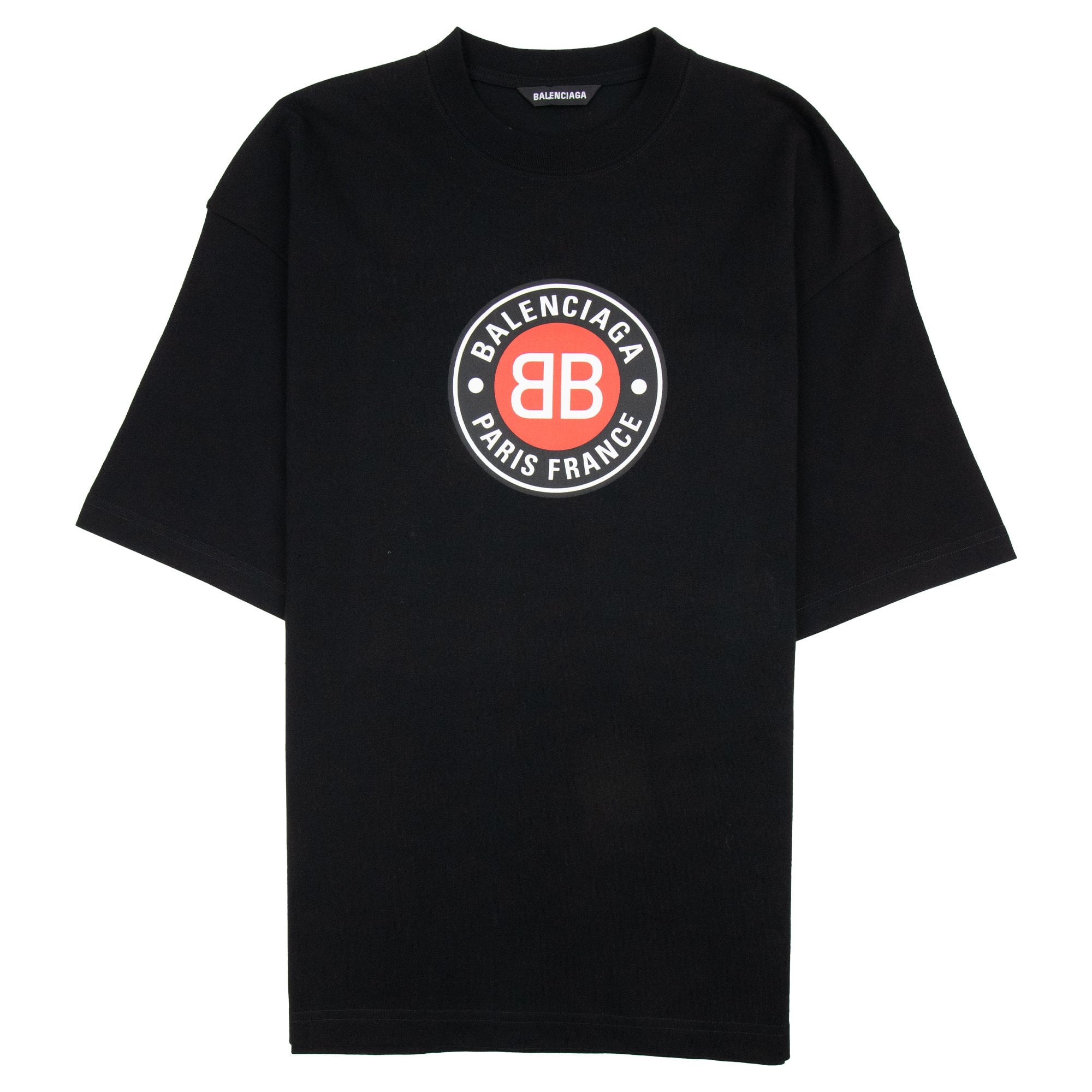 Balenciaga Badge Logo Tshirt Black