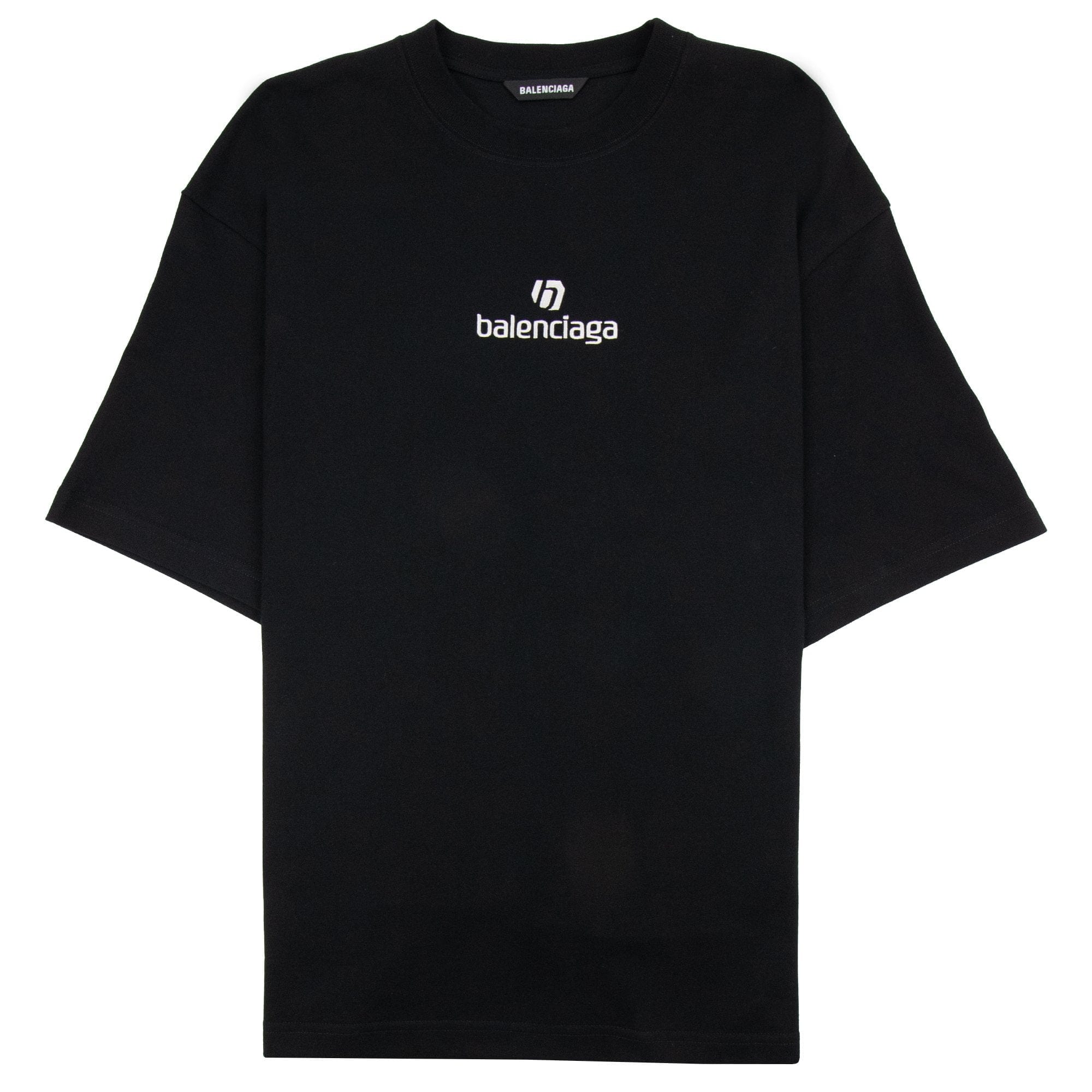 Balenciaga Front Logo Tshirt Black