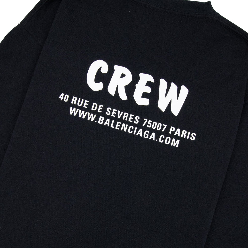 Balenciaga Oversized Crew Tshirt Black
