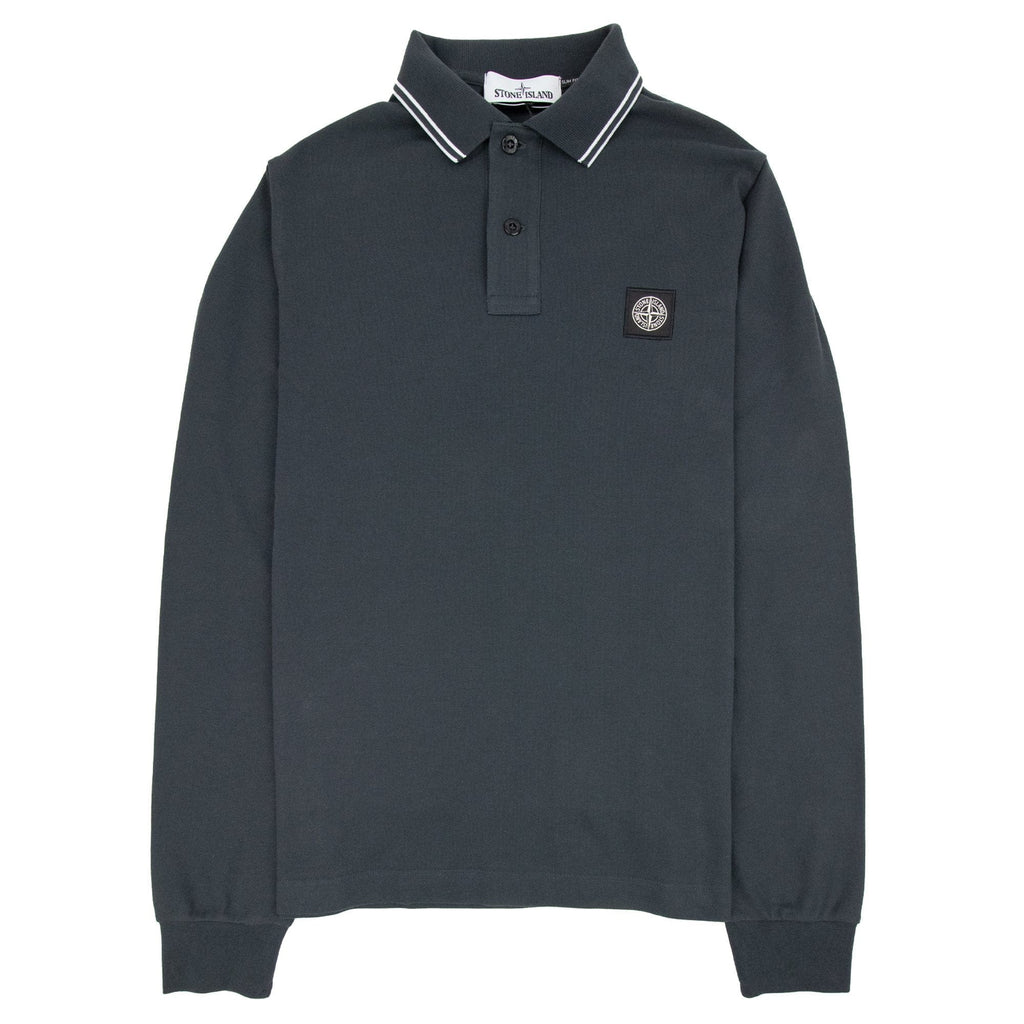 Stone Island Tip Collar Polo Charcoal V0065