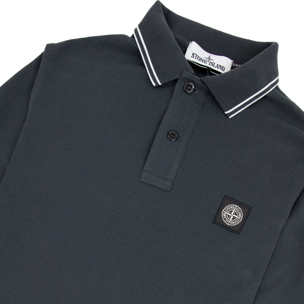 Stone Island Tip Collar Polo Charcoal V0065