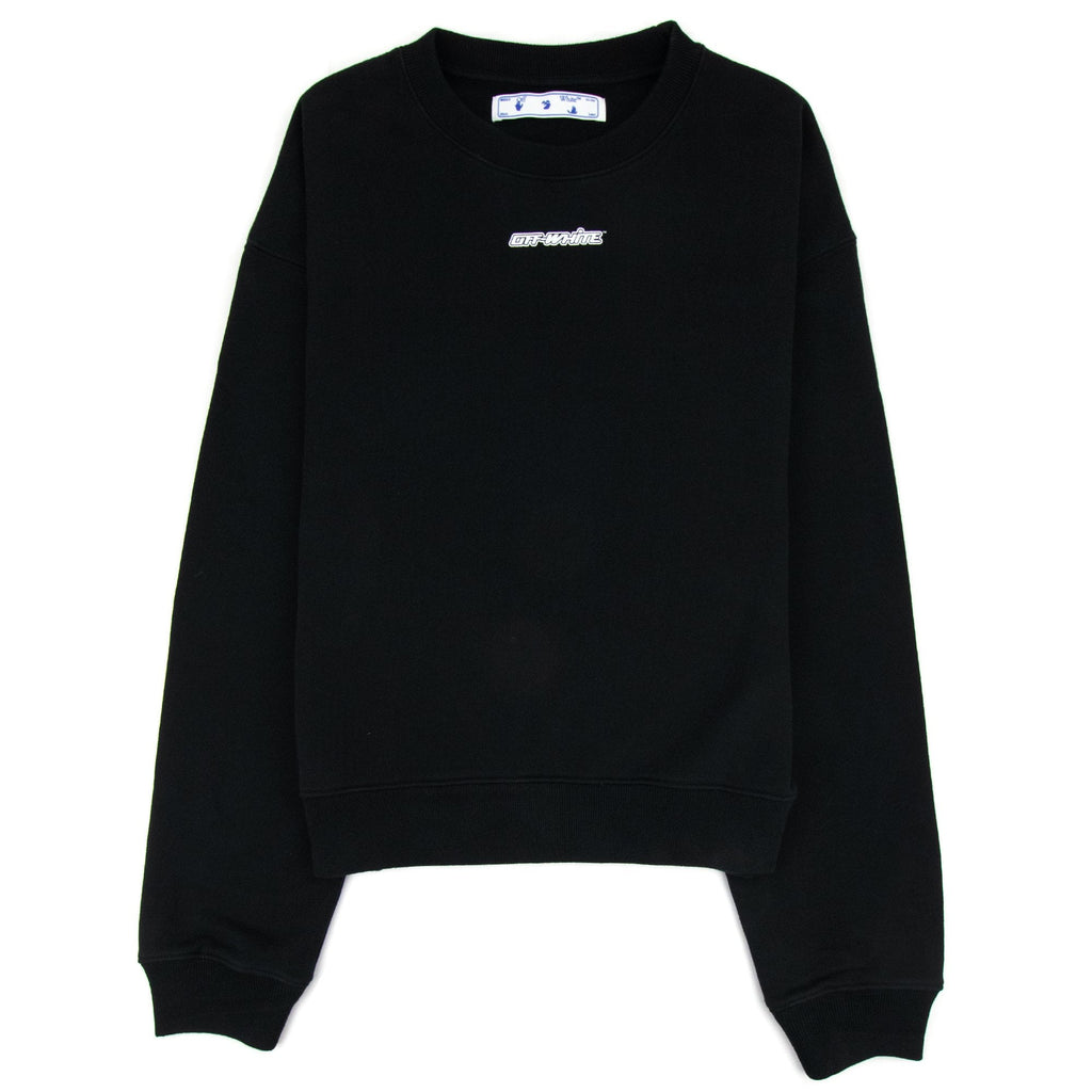 Off White Marker Over Crew Neck Sweatshirt Black/red